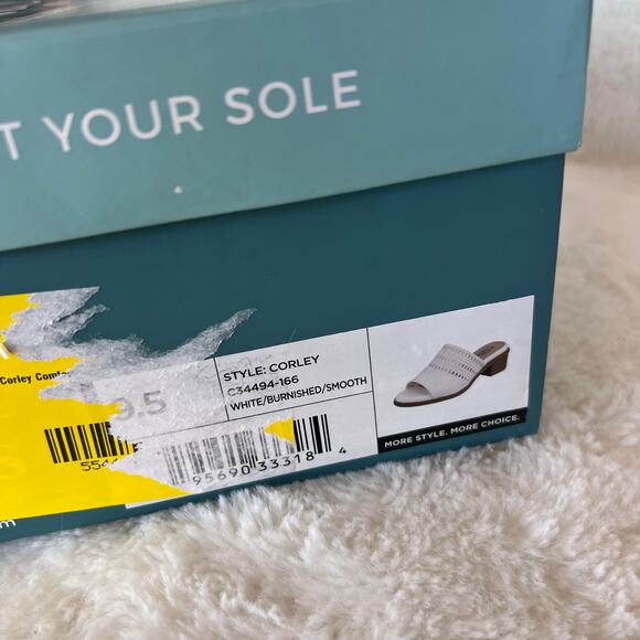 Cliffs by White Mountain Corley White Woven Slide Block Heeled Sandal 9.5 - Picture 12 of 12